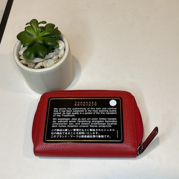 Authentic Chanel Small Zip Wallet/Coin Purse in Red Caviar Silver Hardware - Picture 7 of 7